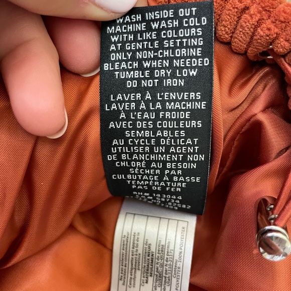 NWT 7 for All Mankind Corduroy Cropped Puffer Jacket Size S - Picture 8 of 16